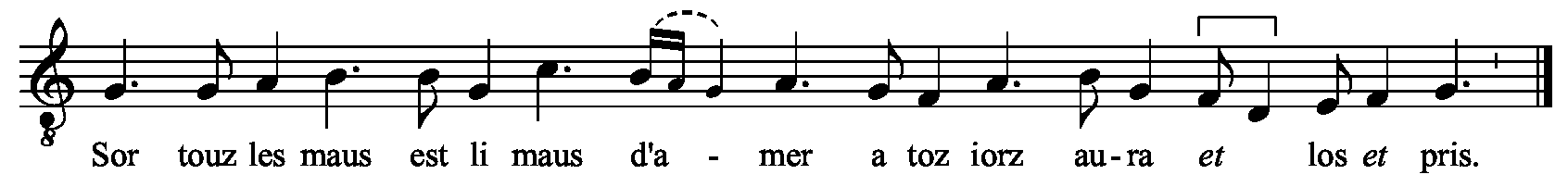 Refrain musical notation
